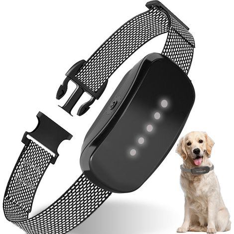 Collar antiladridos para perros con ajustes personalizables: 3 modos (sonido, vibración, estimulación eléctrica), resistente al agua IP67, recargable por USB, circunferencia del cuello ajustable de 20 (1/4)