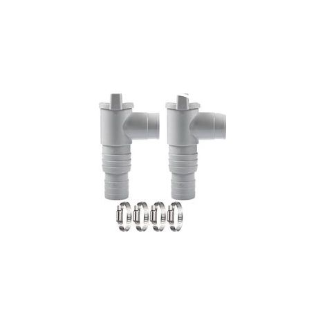 Zweiteiliges Pool-Absperrventil, 32-mm-Absperrventil, 32-mm-Poolhahn mit 4 Schlauchschellen, Kolben-Poolteile, Pool-Wartungszubehör (1/5)