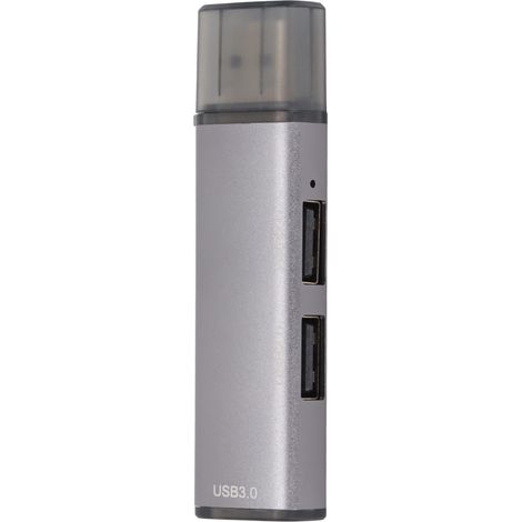 Hub USB 3.0 Mini 3 Ports Gris - Compact Léger pour Clavier, PC Portable, Imprimante (1/5)