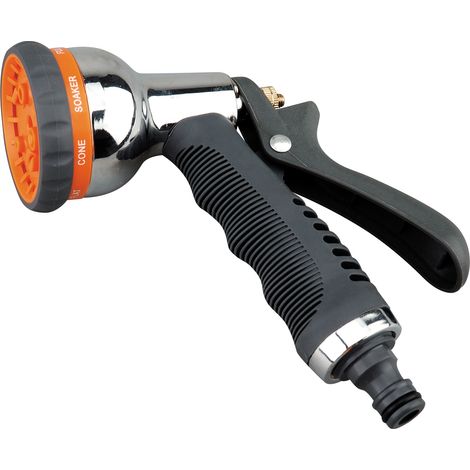 Pistola Combinata 8 Getti in Metallo Cromato Utilia