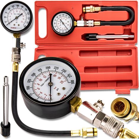 Medidor de nivel de compresión FORCEKRAFT para gasolina 0-21 BAR (1/5)