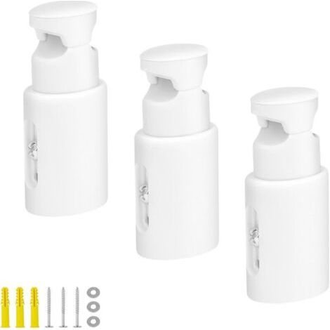 3 Pièce Fixations pour Radiateur Sèche Serviette, Support de Fixation pour Radiateur, pour Radiateurs de Salle de Bains Droits ou Courbés (1/4)