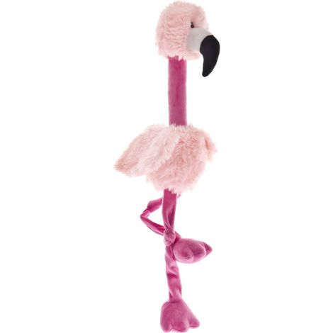Ferribiella Flamingo Stofftier mit Quietsche und Knister für Hunde (1/4)