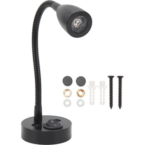 Aramox LED-Nachttischlampe für Wohnmobile, 360 Grad schwenkbar, flexibel, Schwanenhals, für Boote, Wohnmobile, LKWs, Autos, Winkel und Richtung lassen sich einfach einstellen.