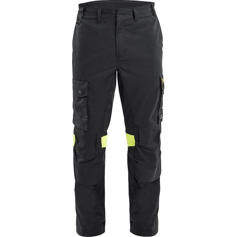 Pantalon de travail retardant flamme inhérent 1417 - Noir/Jaune XS - FR(38) - SE(C44) - Standards