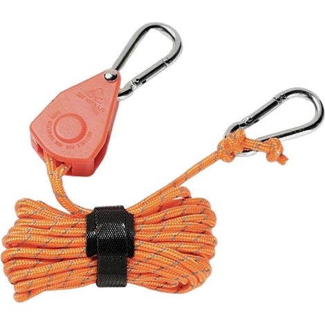 Orangefarbenes 5er-Set tragbares, verstellbares und festes Campingseil (1/5)