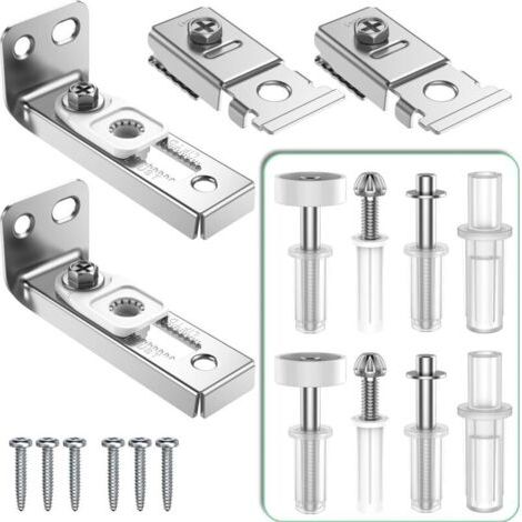 Kit de réparation de porte pliante - Lot de 2 pour porte de placard pliante coulissante, rail de 22,2 mm à 2,5 mm, y compris support de pivot supérieur et inférieur et roue de guidage.