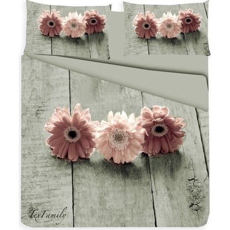 HOUSSE DE COUETTE IMA.TEX PHOTO-GERBERA ROSE Cm. 155X200 (1/2)