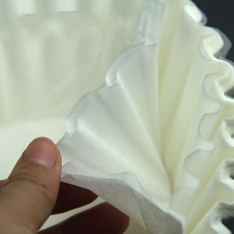Ensemble de Filtres à Café Jetables, Papier Filtre Amovible pour Machine à Café, 50 Feuilles (1/5)