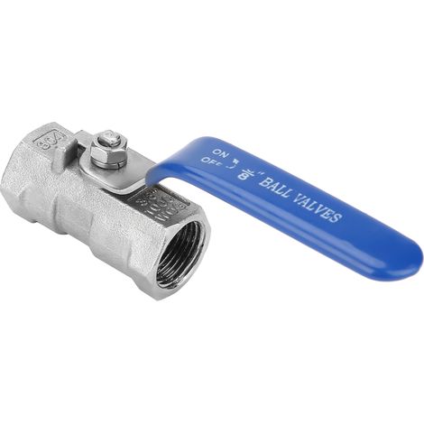 Robinet à boisseau sphérique inox 304, filetage femelle BSP 3/8", outil de contrôle de débit pour plomberie, vanne à bille sanitaire, raccord industriel étanche. (1/5)