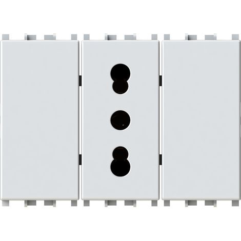 4 box presa corrente 10/16a e 2 bitappo per vimar plana bianca 4b.v14.bt (1/5)