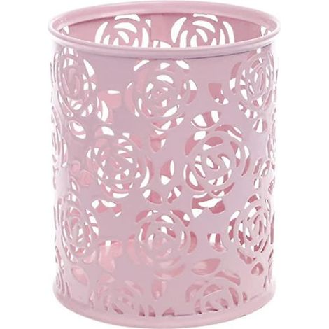 porte-stylo  Motif Rose Creux (rose), Organisateur De Conteneur De Porte-pot  Crayons Cylindrique (1/5)
