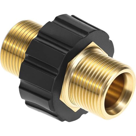 Tubo di connessione M22 x 1.5, connessione, adattatore doppio per un pulitore ad alta pressione che è compatibile con la serie Kärcher K, HD e HDs (1/5)