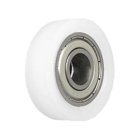 Roulettes en Nylon - Lot de 4 - Polyamide PA6 - Roulement à Billes Ø46mm - Pour Portes et Panneaux - Diamètre 46mm (1/2)