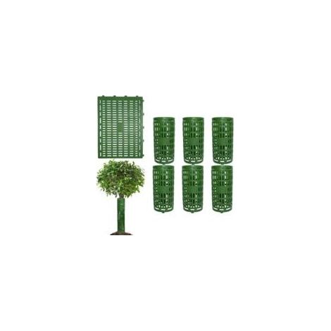 Lot de 6 protections de tronc d'arbre imperméables en plastique robuste et réglable pour le jardin (1/5)