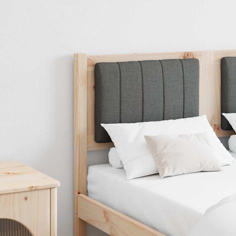 Gepolstertes Kopfteil Braun 120 cm Massives Kiefernholz
