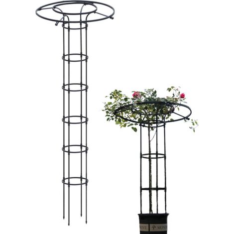 Jardin, Tuteur Plante Grimpante, Jardin Tuteurs Plantes, Treillis Fleur Soutien Arche Jardin en Forme Tour pour Plantes Grimpantes, 210cm (1/5)