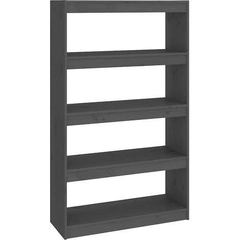 Maison Exclusive - Libreria/Divisorio Grigio 80x30x135,5 cm in Massello di Pino (1/5)