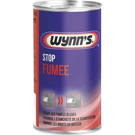 Additif huile stop fumée 325 ml – Réduit les émissions de fumées bleues – Compatible avec toutes les huiles – Pour moteurs 4 temps – Wynns