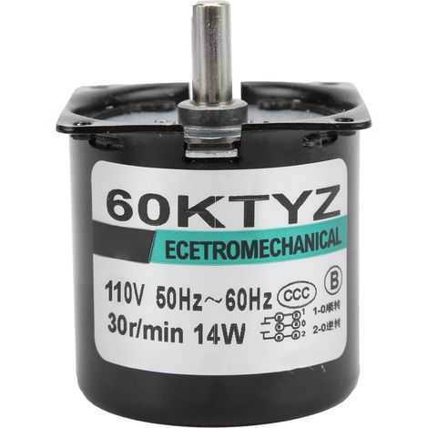 Moteur à engrenages micro réducteur permanent 14W 30tr/min AC110V pièces générateur DIY (1/5)