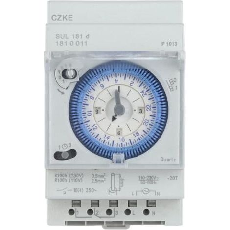Contrôleur de temps SUL181D minuterie interrupteur horaire intervalle de 15 minutes contrôle toute la journée -12VAC/DCun ouvert un fermé12-380V250VAC16A (1/5)