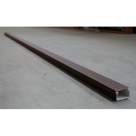 Moulure 40x25mm finition bois Acajou (au mètre) avec couvercle fixation adhesive (1/3)