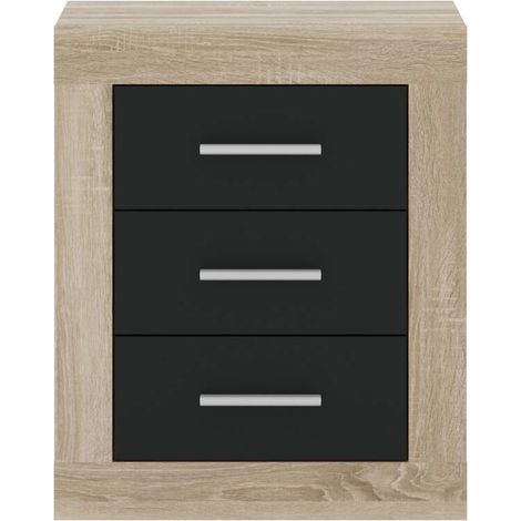 Mesilla de 3 cajones COIMBRA color cambrian/blanco, cambrian/antracita y pina/trufle 50x60x34,6 cm CAMBRIAN/ANTRACITA