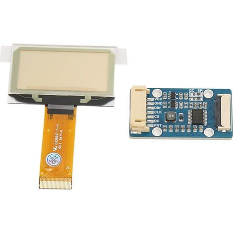 Module D'écran de 1,51 Pouces, Module D'écran Bleu Transparent D'interface SPI I2C, Puce de Pilote SSD1309 Intégrée, pour, pour STM32 (1/5)