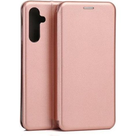 Étui À Rabat Samsung A15 - Compatible Modèle A15 2024 - Fermeture Magnétique - Finition Or Rose - 1 Pièce