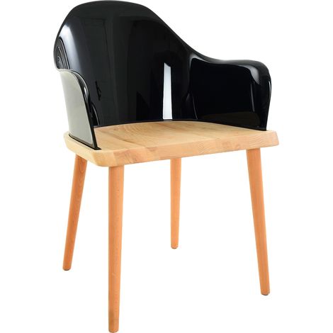 Stuhl Pärumm Beksand 57x54x82 cm Eschenholz Schwarz
