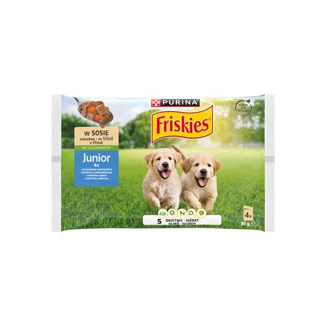 FRISKIES JUNIOR mit Hähnchen und Karotten 4x85g