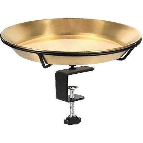 JIAJIEFANG Abreuvoir à oiseaux en acier inoxydable pour l'extérieur, conception suspendue pratique pour les jardins (1/5)