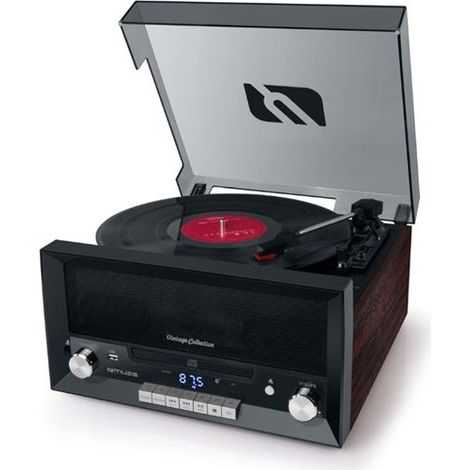 Mini hi-fi Muse MT-116 WS noir Bluetooth CD vinyle
