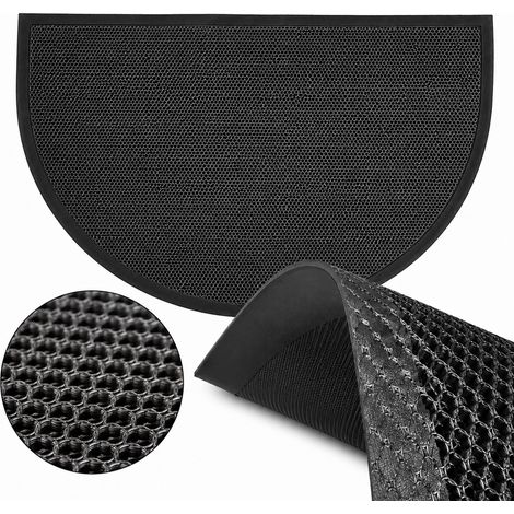 Halbrunde 3D-PVC-Fußmatte für den Außenbereich, 43 x 76 cm (1/5)