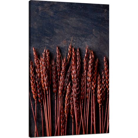 Lienzo impreso Botánica Trigo Oscuro 70x120