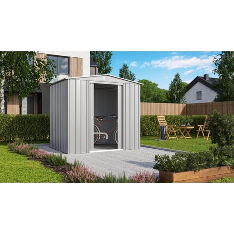 Globel Industries Gerätehaus "Tower 86", silber metallic, 4,10 m² (1/4)
