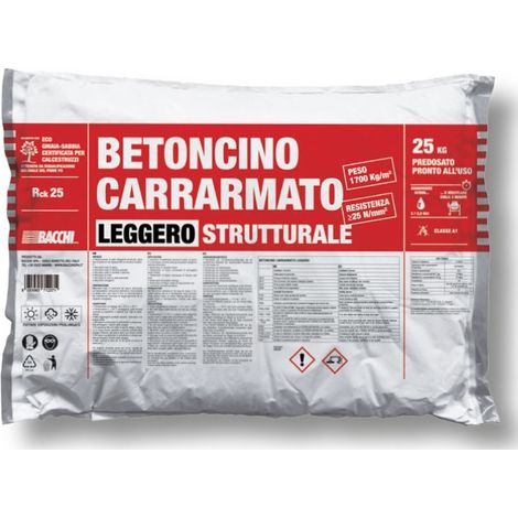 Calcestruzzo Betoncino Carrarmato Leggero Kg. 25