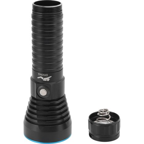 Lampe torche de plongée LED 3000 lm, étanche IPX8 jusqu'à 100 m de profondeur, bleue (1/5)