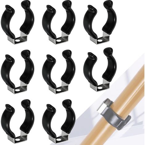8 Pcs T8 U Shape 304 Stainless Steel LED Light Bulb Mounting Clips (1/5)