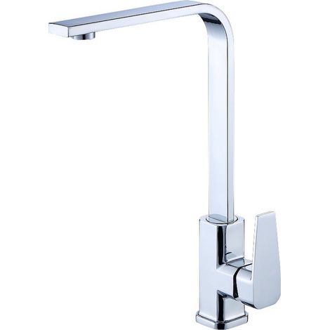 Robinet de cuisine chaud et froid - sans entrée d'eau, robinet d'évier de galvanoplastie en forme de sept tubes carrés en cuivre (1/5)