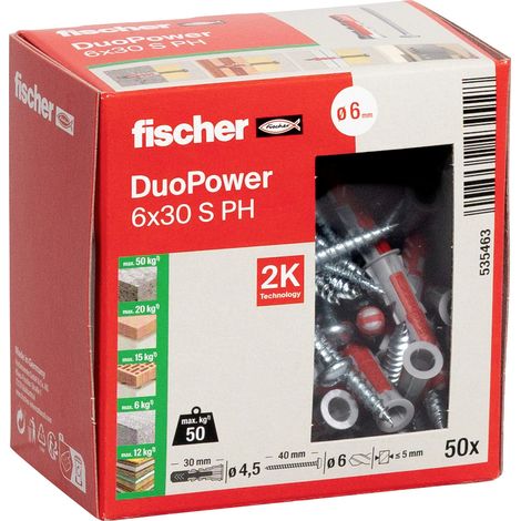 Fischer - DuoPower 6 x 30 PH LD mit Panhead-Schraube - 535463 (1/5)