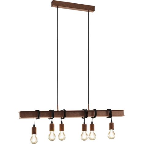 Eglo Pendelleuchte Townshend 4 antik-braun 100,5 x 7 cm E27, max. 60 W Pendelleuchte (1/5)