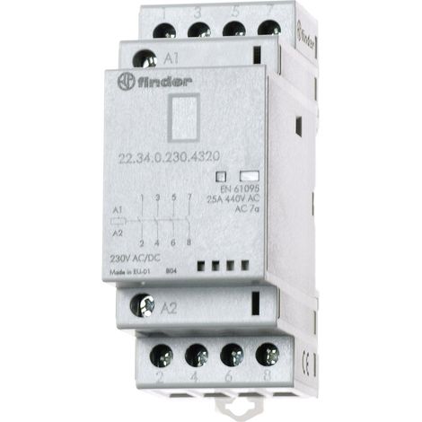Finder 22.34.0.230.4620 Schütz 2 Schließer, 2 Öffner 230 V/DC, 230 V/AC 25 A 1 St.