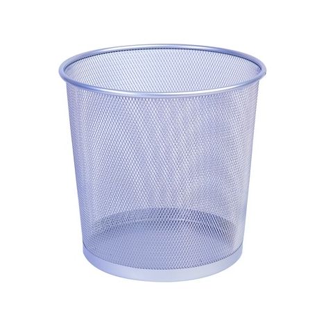 Q-connect Büro-Set Metall-Abfalleimer 12l silber