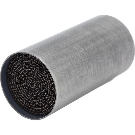 Pot d'échappement de moto avec catalyseur en acier inoxydable, silencieux central avant universel, 48 x 100 mm / 1,88 x 3,93 pouces (1/5)