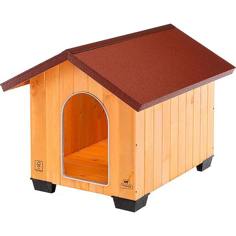 Ferplast DOMUS Cuccia per cani in legno FSC - 6 misure. Variante LARGE - Misure: 81 x 101 x h 78 cm -