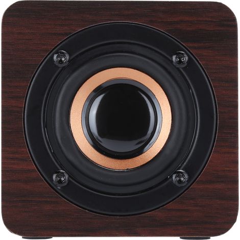 Enceinte Bluetooth portable Woodiness, boîtier haut-parleur avec finition en bois de noyer (1/5)