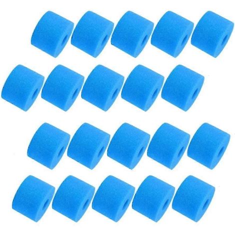 Lot de 20 filtres en mousse réutilisables et lavables pour spa, jacuzzi, filtre de type S1, éponge de filtration pour piscine-AquaForge (1/5)