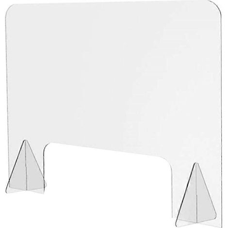 Panneau de séparation transparent en acrylique pour bureau, afin d'éviter les éclaboussures. (1/5)