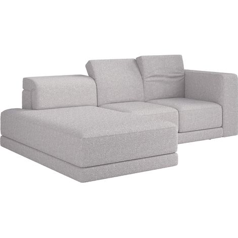 Selsey Novals - Ecksofa L-Form, 4-Sitzer, links, Bouclé Hellgrau, 278 cm (1/5)